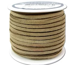 Silver Creek Suede Lace – 1/8-inch x 25-yard – Beige