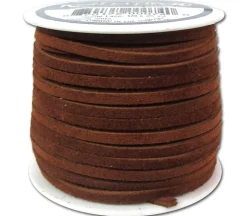 Silver Creek Suede Lace – 1/8-inch x 25-yard – Medium Brown