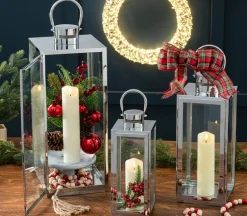 Silver Metal Lantern – Large