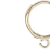 Silver Wire Huggie Hoop Earrings, 14mm, 8 Pieces
