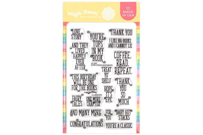 Simple Book Sentiments Stamp Set