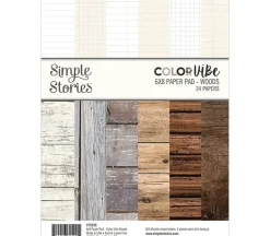 Simple Stories Paper Pad – 6-inch x 8-inch – Woods