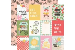 Simple Stories Pink Lemonade 12×12 Paper – Fresh Picked