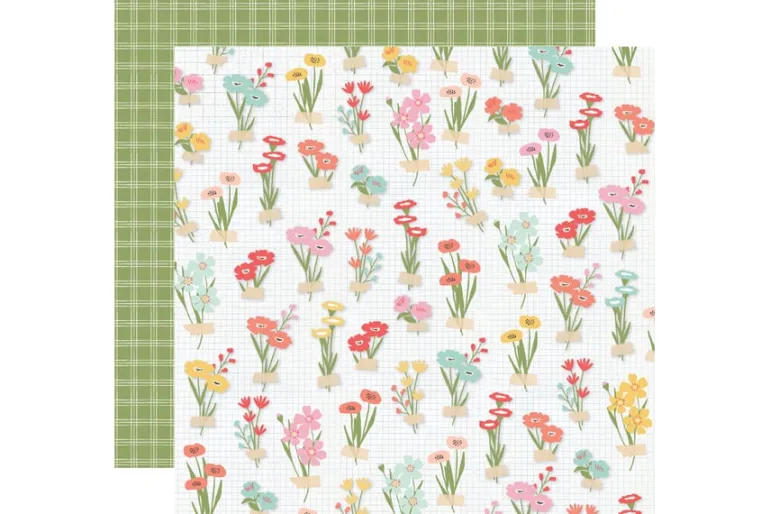 Simple Stories Pink Lemonade 12×12 Paper – Fresh Picked