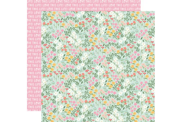 Simple Stories Pink Lemonade 12×12 Paper – Fresh Picked