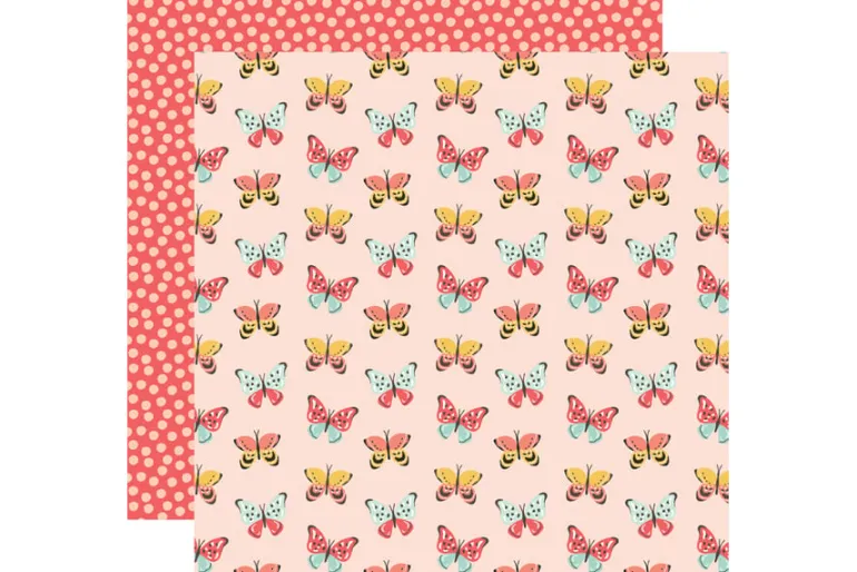 Simple Stories Pink Lemonade 12×12 Paper – Fresh Picked