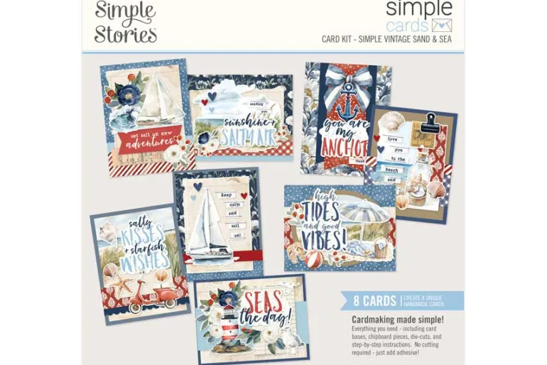 Simple Stories Vintage Sand & Sea Card Kit