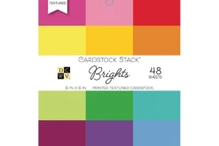 Single-Sided Cardstock Stack 6″X6″  – Brights