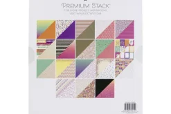 Single-Sided Cardstock Stack 6″X6″ – Brights Textured Solid
