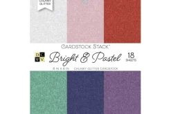 Single-Sided Cardstock Stack 6″X6″ – Brights Textured Solid