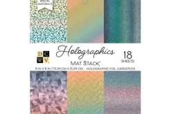 Single-Sided Cardstock Stack 12″X12″ – Gold & White