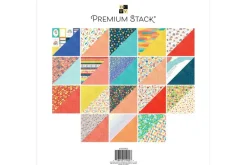 Single-Sided Cardstock Stack 12″X12″ – Gold & White