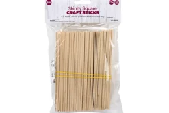 Skinny Square Craft Sticks – 75pc. – Natural