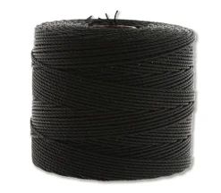 S-Lon Nylon Beading Cord Fine Tex 135 0.4 mm. 118 yd. – Black