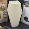 Small Wood Unfinished Coffin Box with Latch