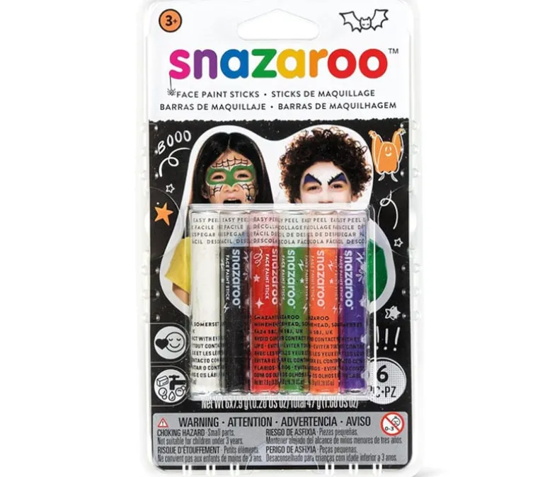 Snazaroo Face Paint Sticks Set – 6 Piece – Halloween