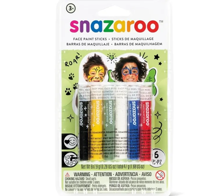 Snazaroo Face Paint Sticks Set – 6 Piece – Basic