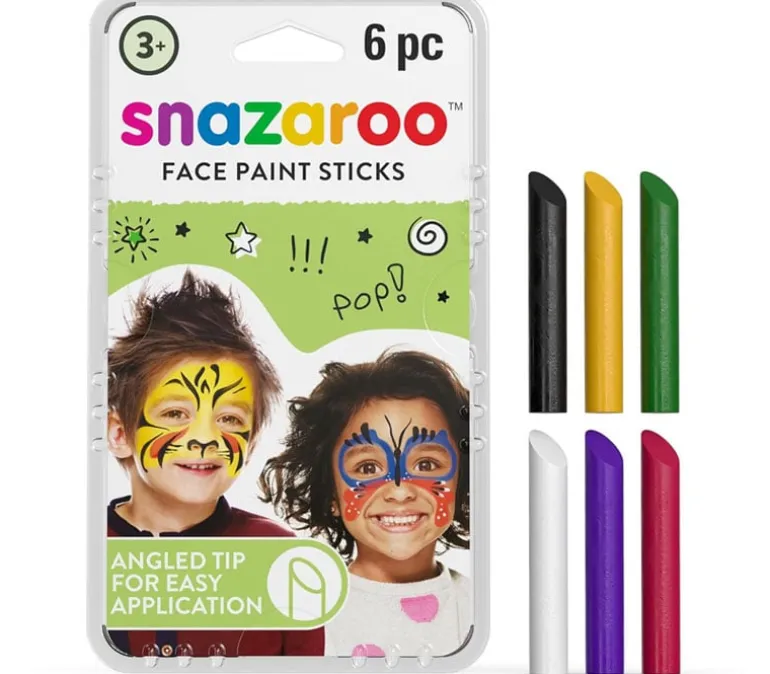 Snazaroo Face Paint Sticks Set – 6 Piece – Basic