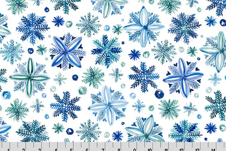 Snowy Sparkle Digital Cuddle Blue