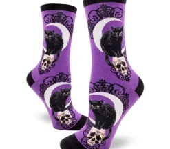 Socks – Black Cat Moon – Womens