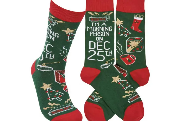 Socks – Morning Person On Dec 25th