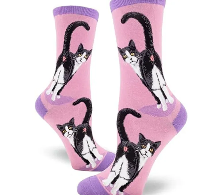Socks – Tuxedo Cat Butthole – Womens