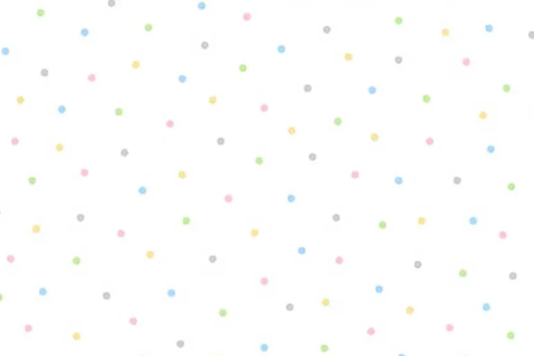 Sorbet Flannel White Circle Dots on Lemon Yellow
