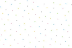 Sorbet Flannel White Circle Dots on Blue Raspberry
