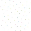 Sorbet Flannel White Polka Dot on Green, Blue and Purple mottle