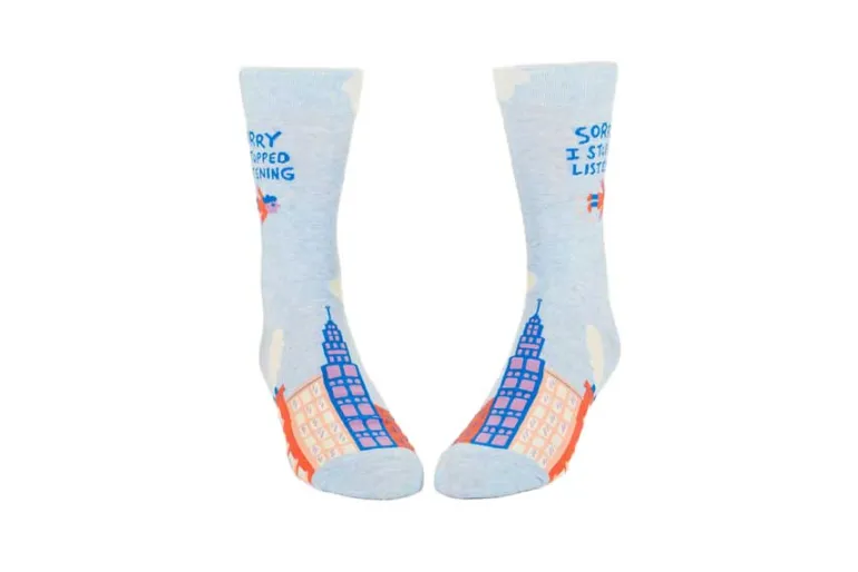 Sorry I Stopped Listening Men’s Crew Socks