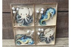 SPC Wooden Sea Horse and Octopus Set – 12 Piece