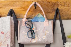 SPC Felt Tote Floral Bag – 15.5-inch