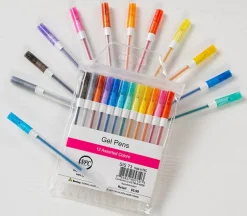 SPC Glitter Gel Pen Set in Zip Bag 12 Pens