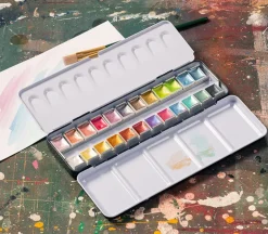SPC Metallic Semi-Moist Watercolor Set – 24 Piece