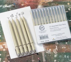 SPC Micro-Tip Drawing Pen Set – Multi Color – 12 Piece