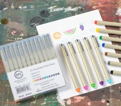 SPC Micro-Tip Drawing Pen Set – 12-Piece Black Fine Line Pens