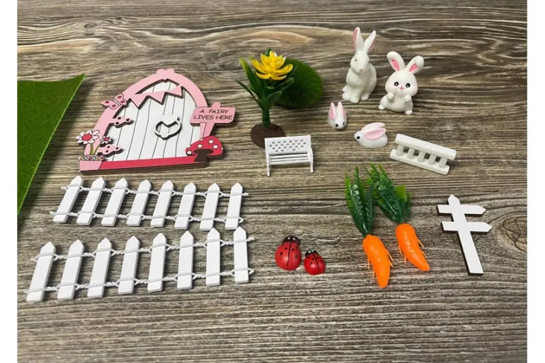 SPC Mini Fairy Garden Bunny Set – 17 Piece