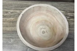 SPC Natural and Black Wooden Round Bowl – Large