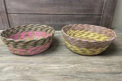 SPC Pink and Yellow Grass Basket – 4-inch