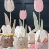 SPC Pink Felt Tulip on Stand – 22-inch