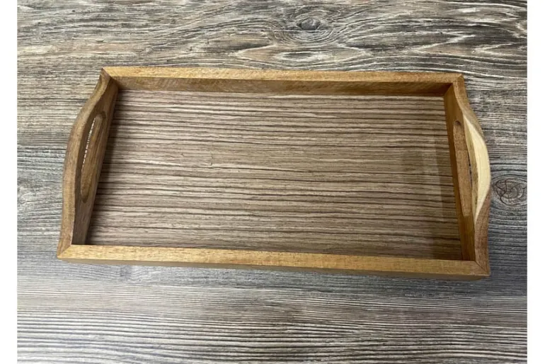 SPC Rectangle Wooden Tray with Handles – 13-inch