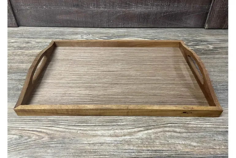 SPC Rectangle Wooden Tray with Handles – 13-inch