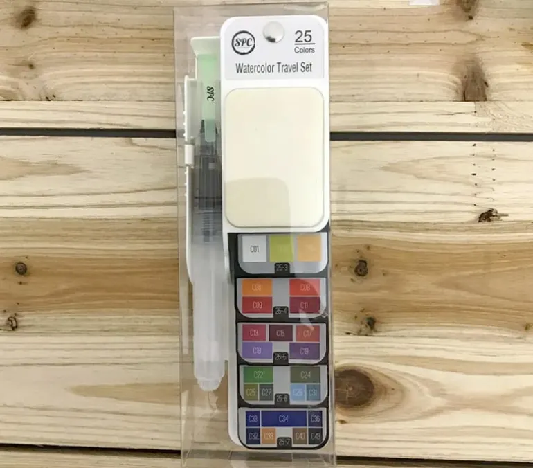 SPC Watercolor Travel Set – 25 Piece Portable Painting Kit