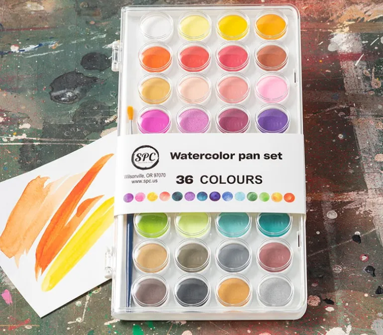 SPC Watercolor Travel Set – 25 Piece Portable Painting Kit