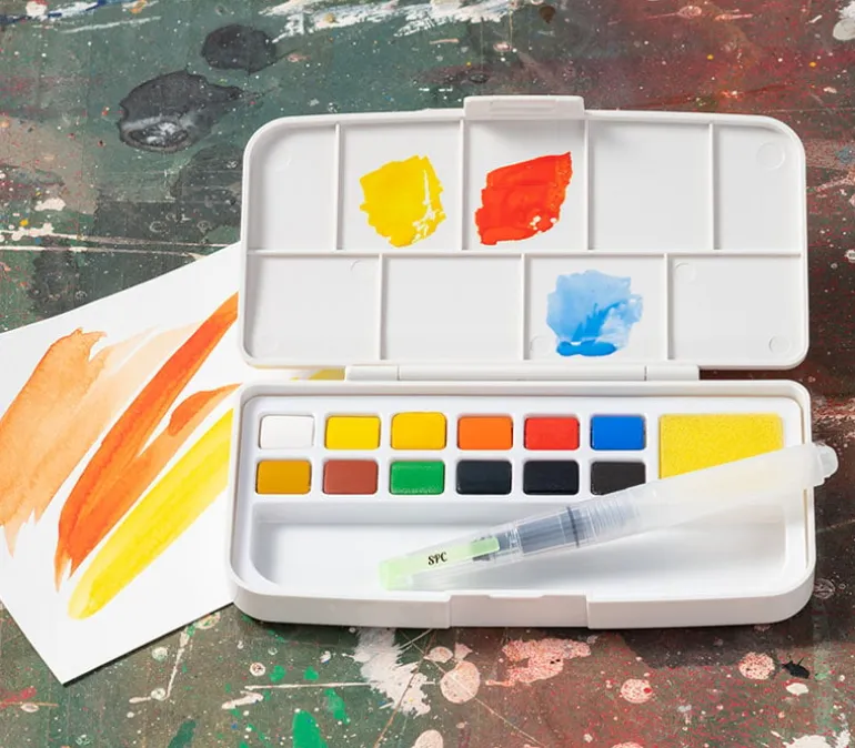 SPC Watercolor Travel Set – 25 Piece Portable Painting Kit