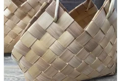 SPC Wooden Weaved Basket – Small (15″ x 7″)