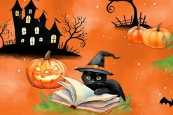 Spooky Tails Cats and Pumpkins