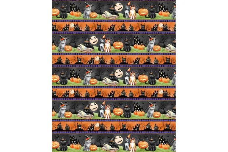 Spooky Tails Cats Towel Band cut, 22 1/2-inches by 43-inches