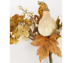 Spray with Maple Leaves Berries and Gourd – 15-inch