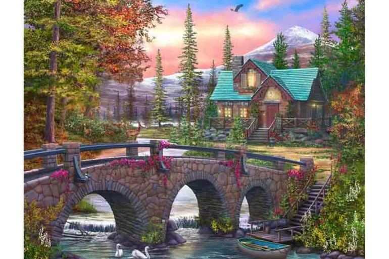 Springbok Mountain Home Sunrise Puzzle – 1000 Piece